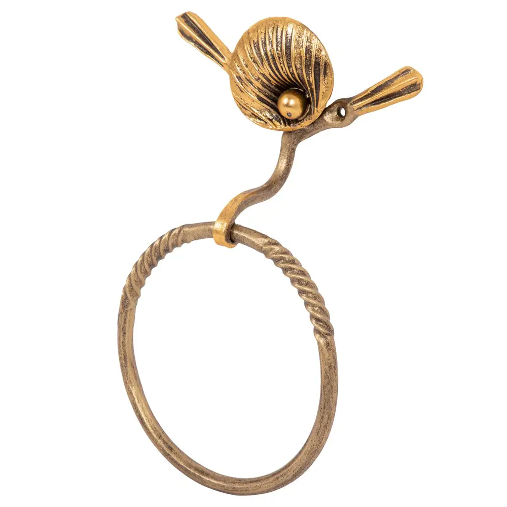 Фото 18 Держатель для полотенец круглый Bogacho Атлантис цвет бронза