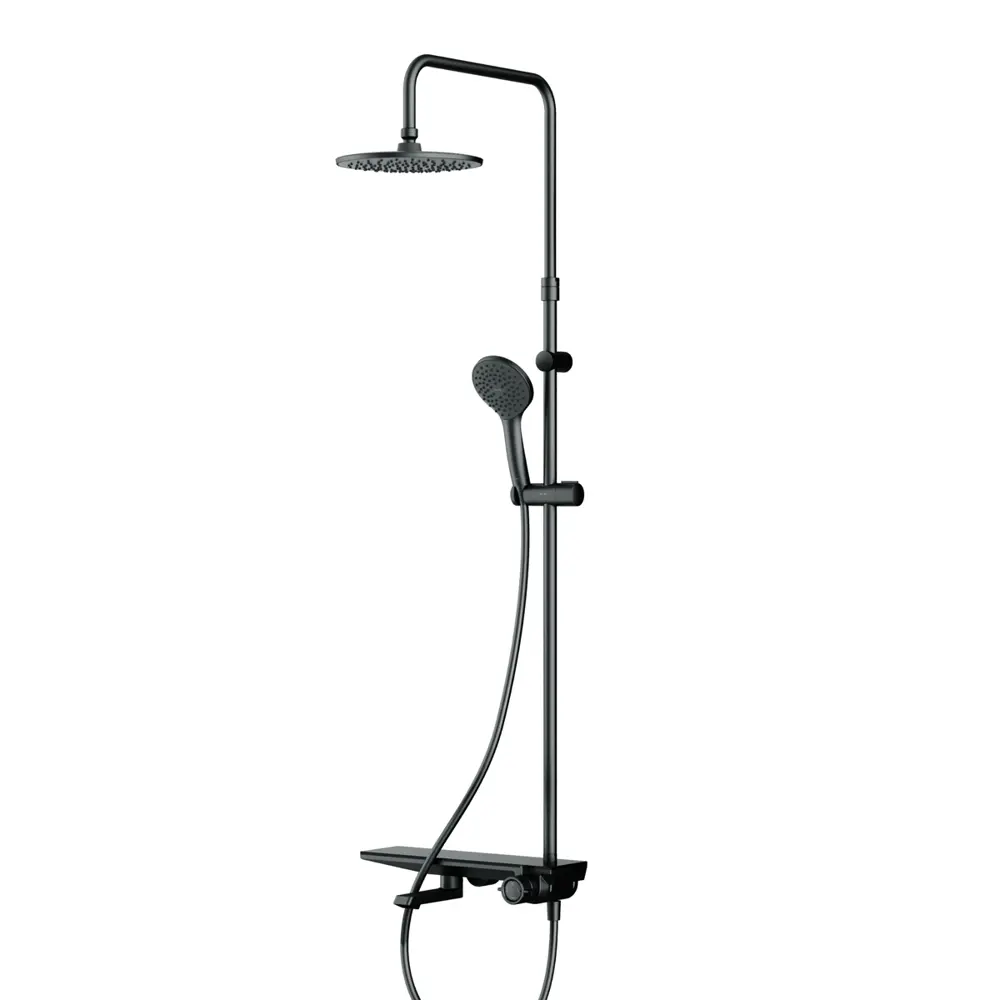 Фото 9 Душевая стойка Am.pm F0790722 1 режимная цвет черный матовый Фото 9 Душевая стойка Am.pm F0790722 1 режимная цвет черный матовый