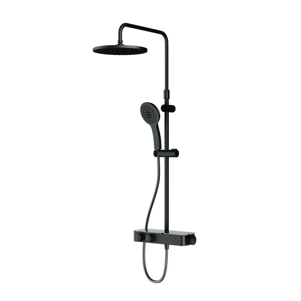 Фото 9 Душевая система Am.pm Inspire V2.0 F0750A422 с термостатом матовый черный Фото 9 Душевая система Am.pm Inspire V2.0 F0750A422 с термостатом матовый черный