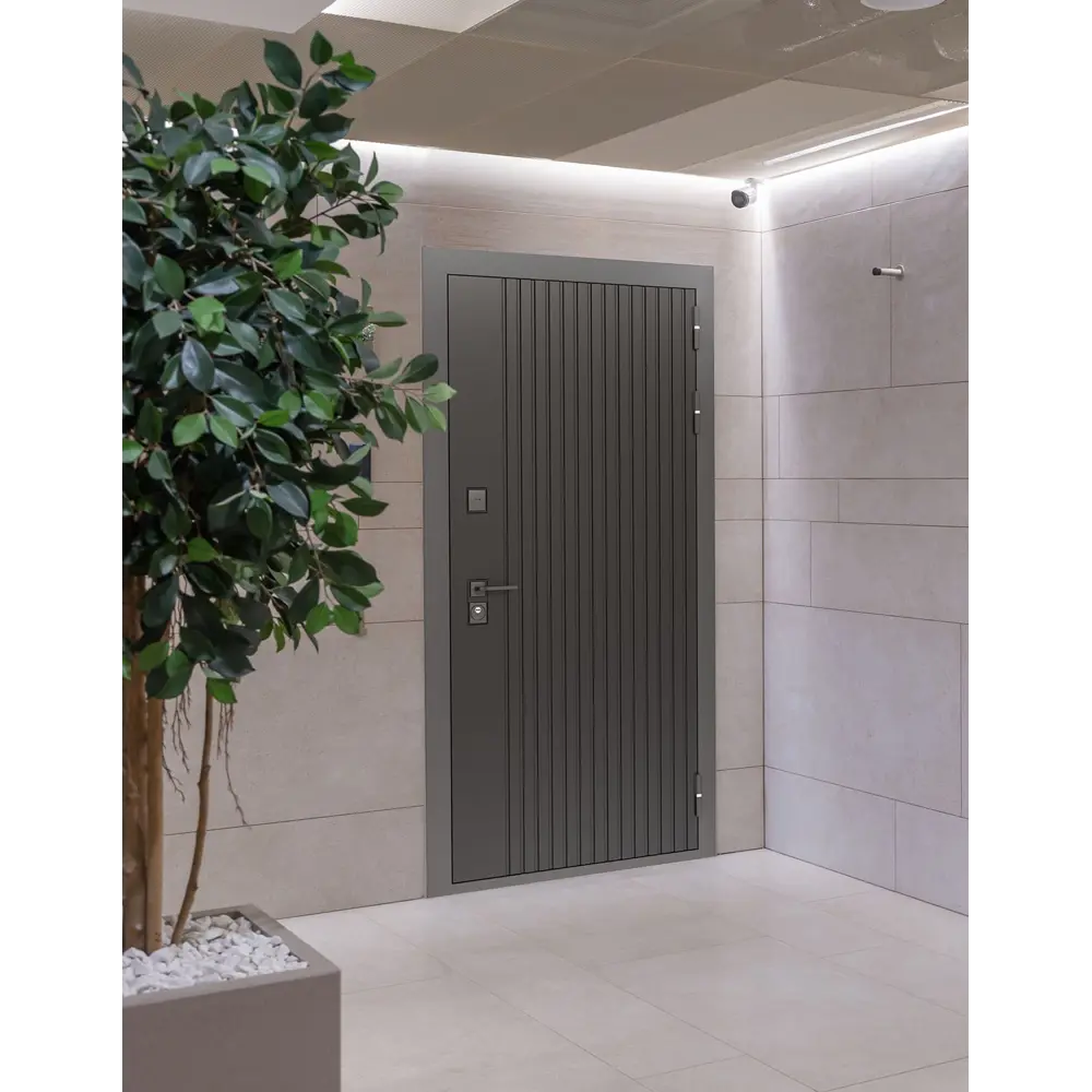 Фото 4 Входная дверь Лабиринт Бункер 06 правый 205x88см цвет черный кварц/сандал белый с зеркалом ФЛЗ-1 Фото 4 Входная дверь Лабиринт Бункер 06 правый 205x88см цвет черный кварц/сандал белый с зеркалом ФЛЗ-1