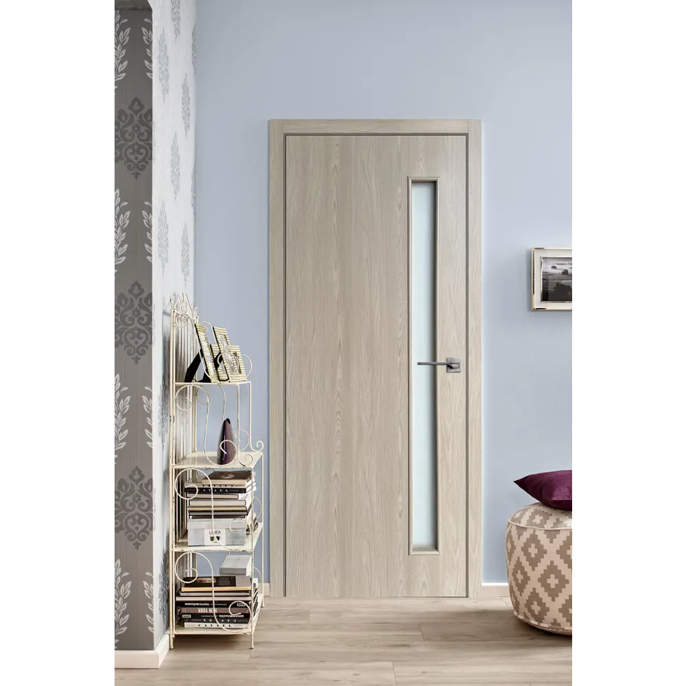 Фото 3 Дверь межкомнатная со стеклом Ясень 90x200 см Hardflex цвет коричневый с замком Фото 3 Дверь межкомнатная со стеклом Ясень 90x200 см Hardflex цвет коричневый с замком