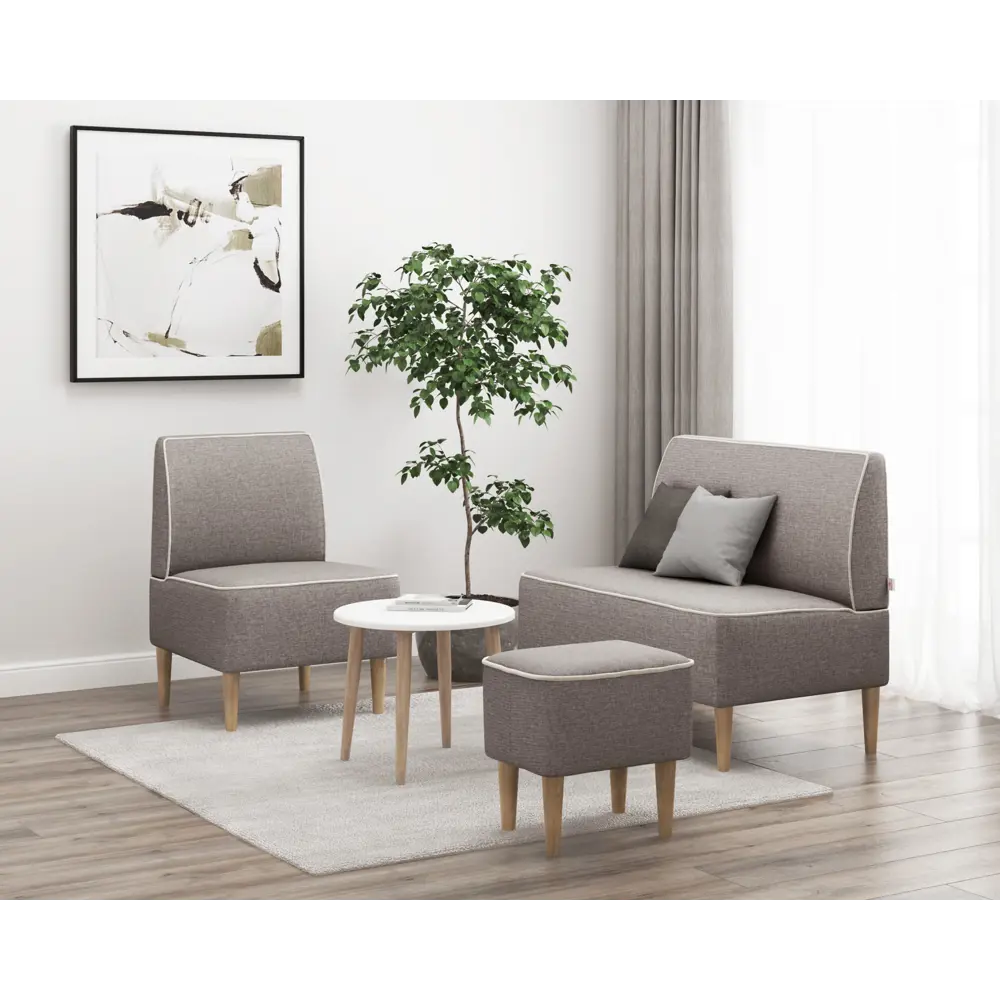 Фото 4 Пуф Monofix Одос 42x42x32 см цвет бежевый Фото 4 Пуф Monofix Одос 42x42x32 см цвет бежевый
