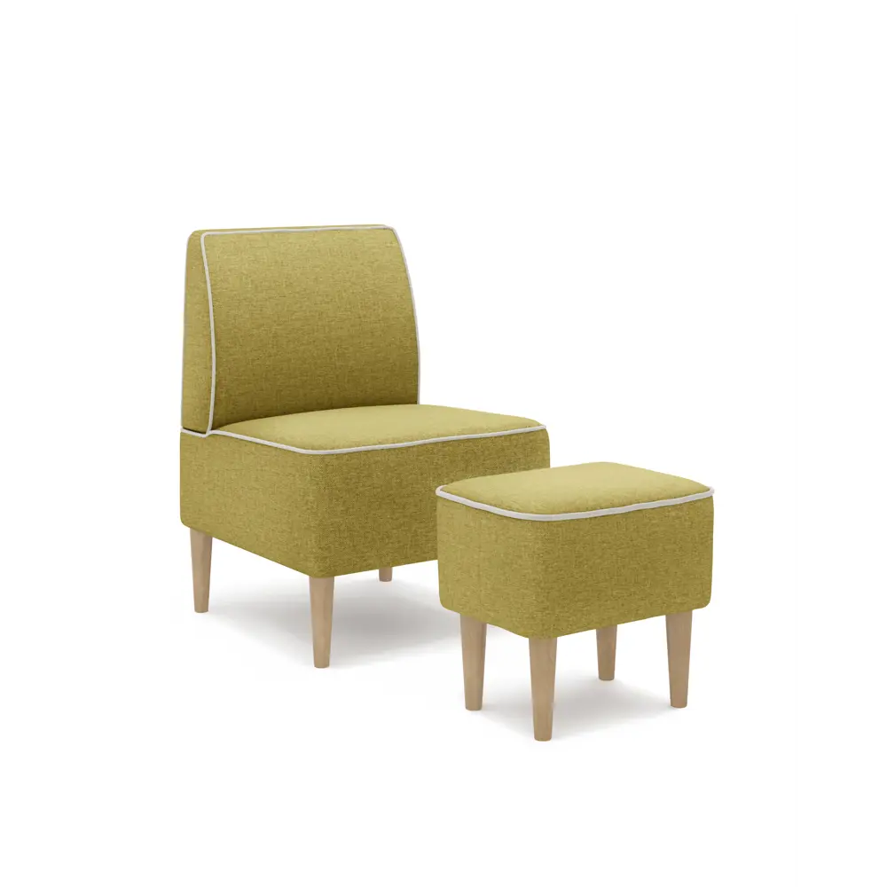 Фото 3 Пуф Monofix Одос 42x42x42 см рогожка цвет желтый Фото 3 Пуф Monofix Одос 42x42x42 см рогожка цвет желтый