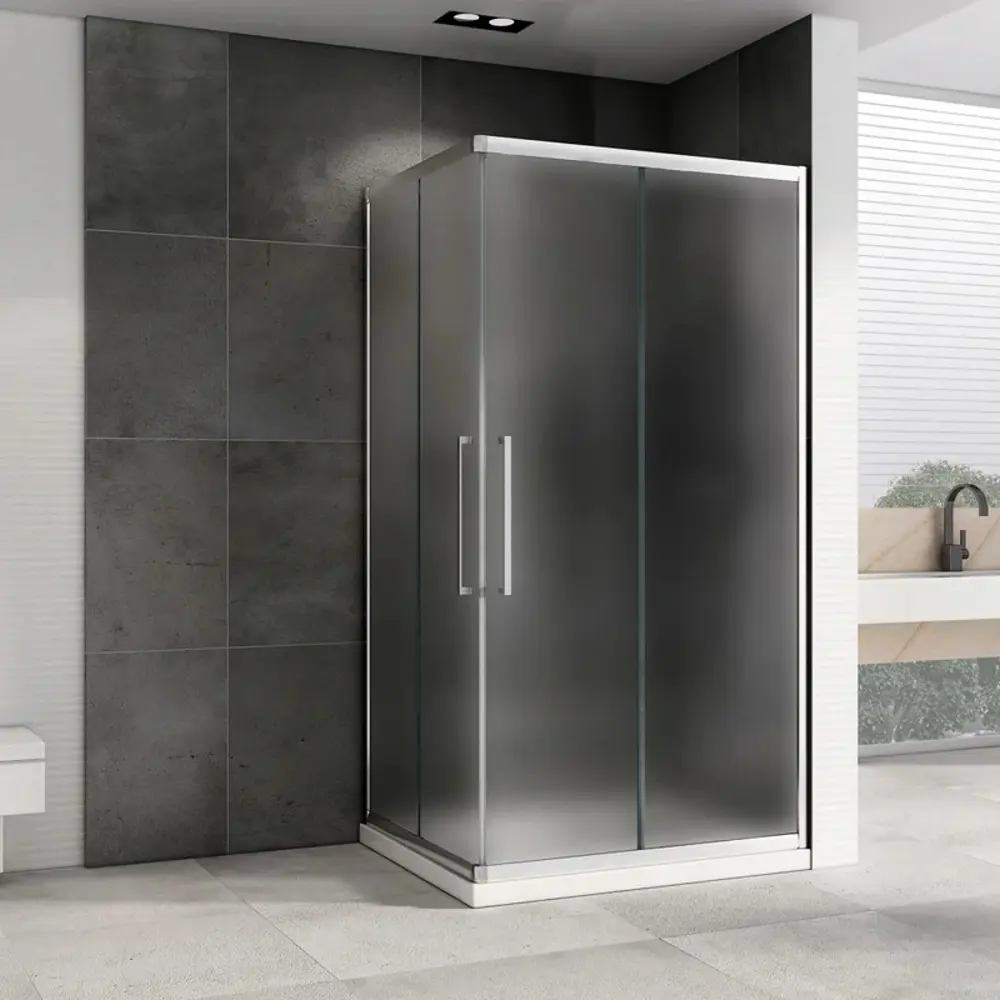 Фото 2 Душевой уголок Abber Schwarzer Diamant 623262 прямоугольный 120x90см серебристый блеск профиль эффект стекла матовый Фото 2 Душевой уголок Abber Schwarzer Diamant 623262 прямоугольный 120x90см серебристый блеск профиль эффект стекла матовый