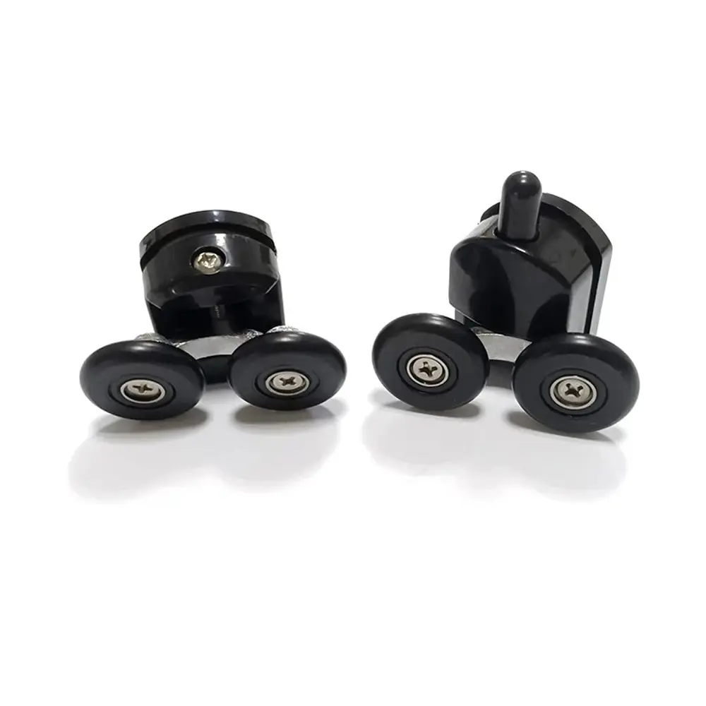 Фото 2 Душевой уголок Abber Schwarzer Diamant 613874 квадратный 100x100см черный профиль эффект стекла матовый