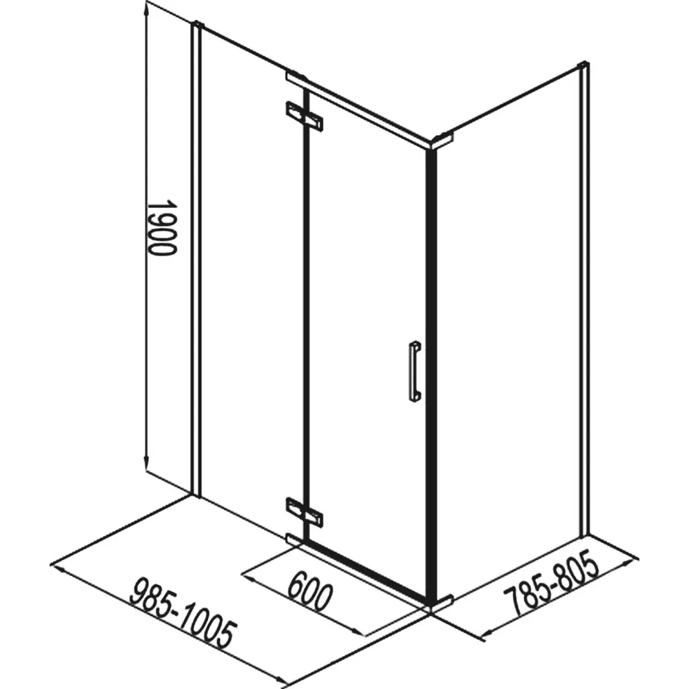 Фото 3 Душевой уголок Aquanet Logic 144947 прямоугольный 100.5x80.5см серебро профиль эффект стекла прозрачный