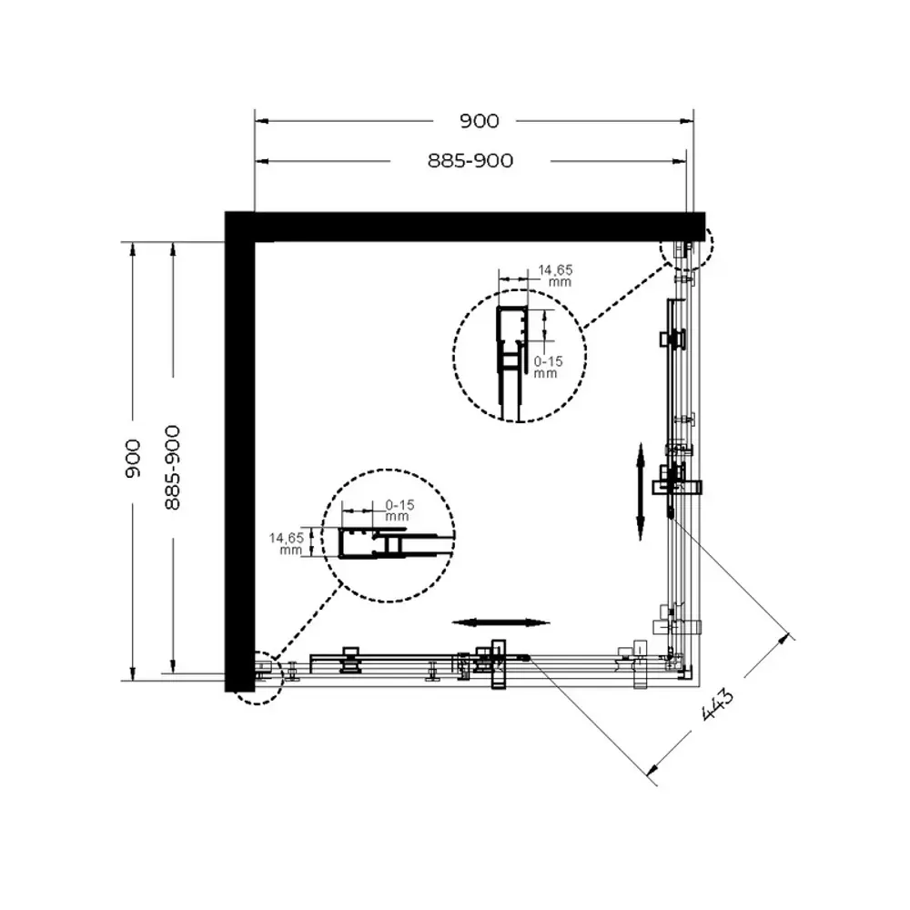 Фото 3 Душевой уголок Belbagno Marino 671787 квадратный 90x90см серебро профиль эффект стекла прозрачный Фото 3 Душевой уголок Belbagno Marino 671787 квадратный 90x90см серебро профиль эффект стекла прозрачный