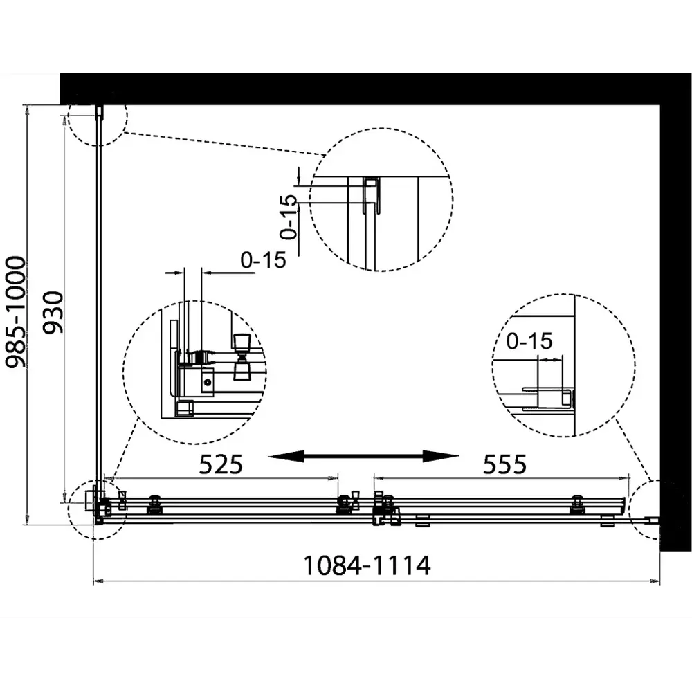 Фото 4 Душевой уголок Belbagno Acqua 671807 прямоугольный 110x100см серебро профиль эффект стекла прозрачный Фото 4 Душевой уголок Belbagno Acqua 671807 прямоугольный 110x100см серебро профиль эффект стекла прозрачный