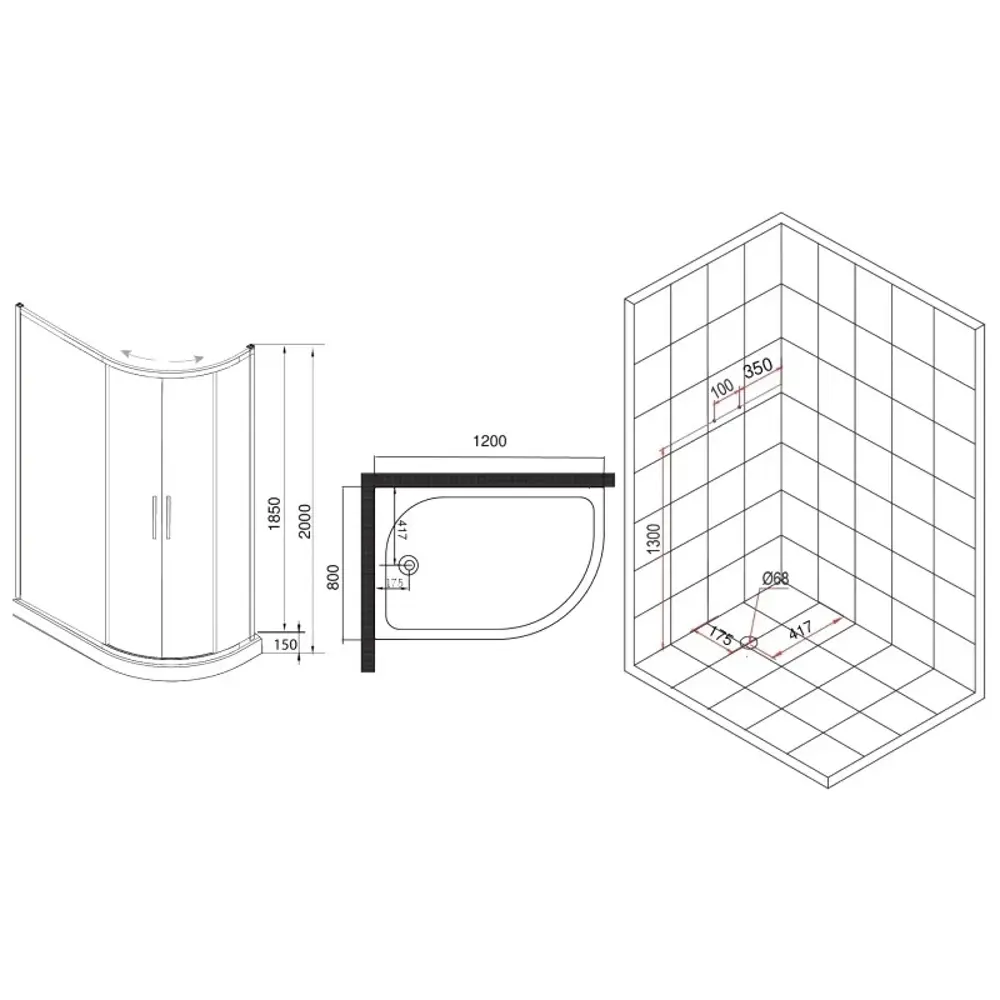 Фото 11 Душевой уголок Esbano ESR-8027А 510950 1/4 круга 120x80см серебро профиль эффект стекла рифленый Фото 11 Душевой уголок Esbano ESR-8027А 510950 1/4 круга 120x80см серебро профиль эффект стекла рифленый