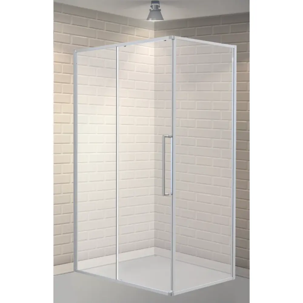 Фото 3 Душевой уголок Esbano Surf 574203 прямоугольный 100x80см серебро профиль эффект стекла прозрачный