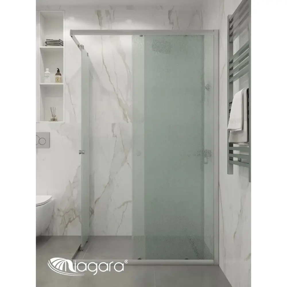Фото 4 Душевой уголок Niagara NG-1118-14QMT 663531 прямоугольный 107x80см серебро профиль эффект стекла матовый Фото 4 Душевой уголок Niagara NG-1118-14QMT 663531 прямоугольный 107x80см серебро профиль эффект стекла матовый