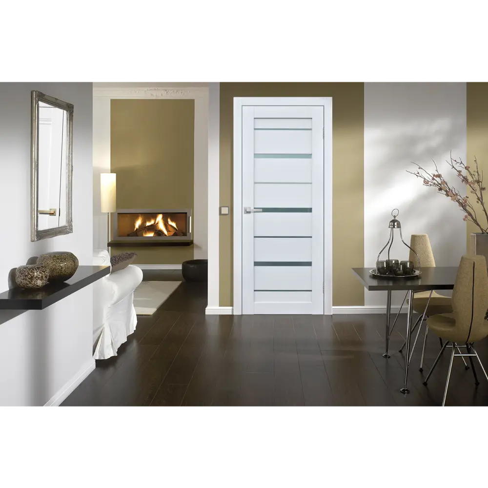 Фото 6 Дверь межкомнатная со стеклом Тренто 80x200 см ПВХ цвет иридиум с замком Фото 6 Дверь межкомнатная со стеклом Тренто 80x200 см ПВХ цвет иридиум с замком