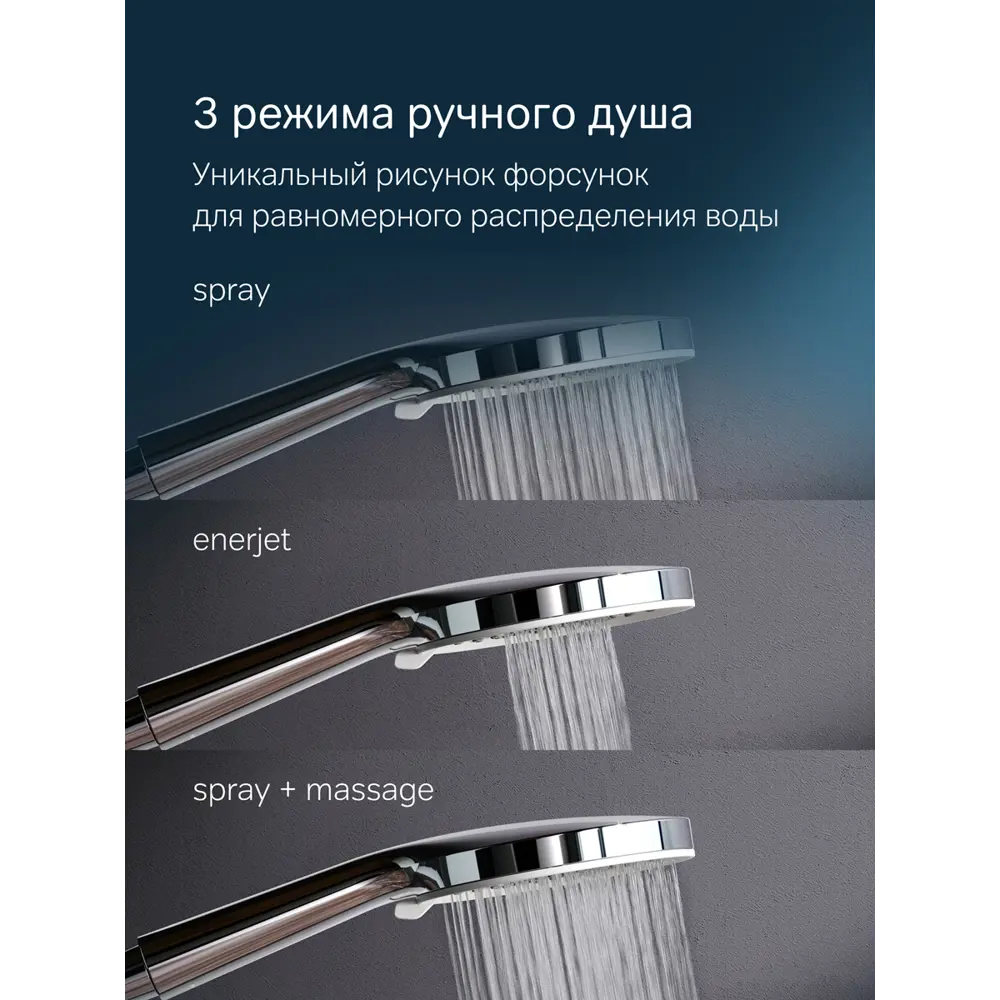 Фото 5 Душевая стойка Am.pm F0785a700 F0785A700_7214 3 режимная цвет хром Фото 5 Душевая стойка Am.pm F0785a700 F0785A700_7214 3 режимная цвет хром