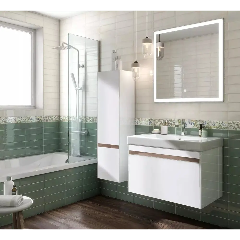 Фото 8 Плитка настенная Kerama Marazzi Монпарнас 8.5x28.5 см 1.07 м² глянцевая цвет зеленый Фото 8 Плитка настенная Kerama Marazzi Монпарнас 8.5x28.5 см 1.07 м² глянцевая цвет зеленый