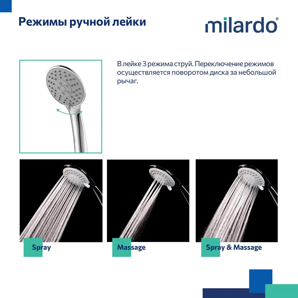Фото 4 Смеситель для ванны Milardo Stripe STRSB02M02 Фото 4 Смеситель для ванны Milardo Stripe STRSB02M02