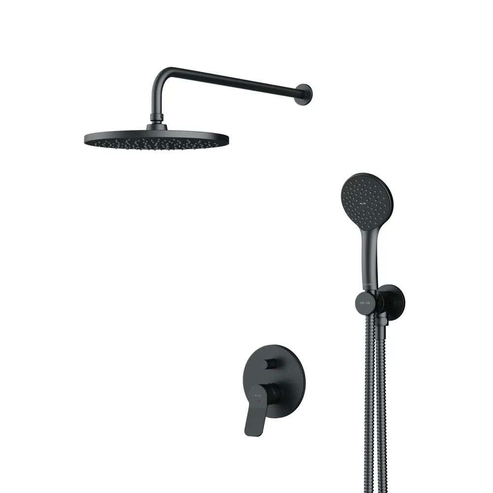 Фото 5 Душевая стойка am.pm FB85A1RH02 со смесителем 1 режим цвет Черный матовый