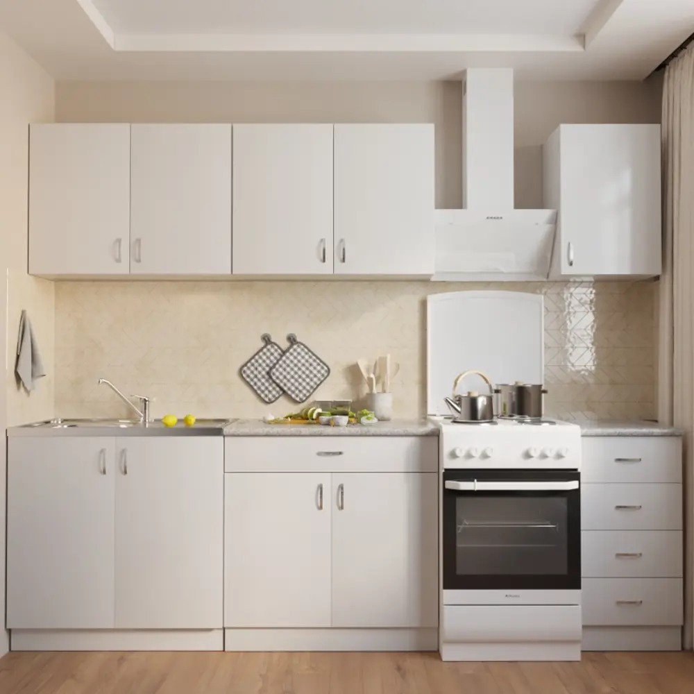 Фото 3 Шкаф распашной No name 508999 80x60x28.9 см ЛДСП цвет белый