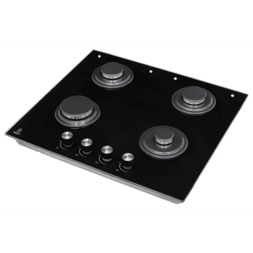 Фото 4 Газовая варочная панель Jacky`s JH GB633 58 см 4 конфорки цвет черный.