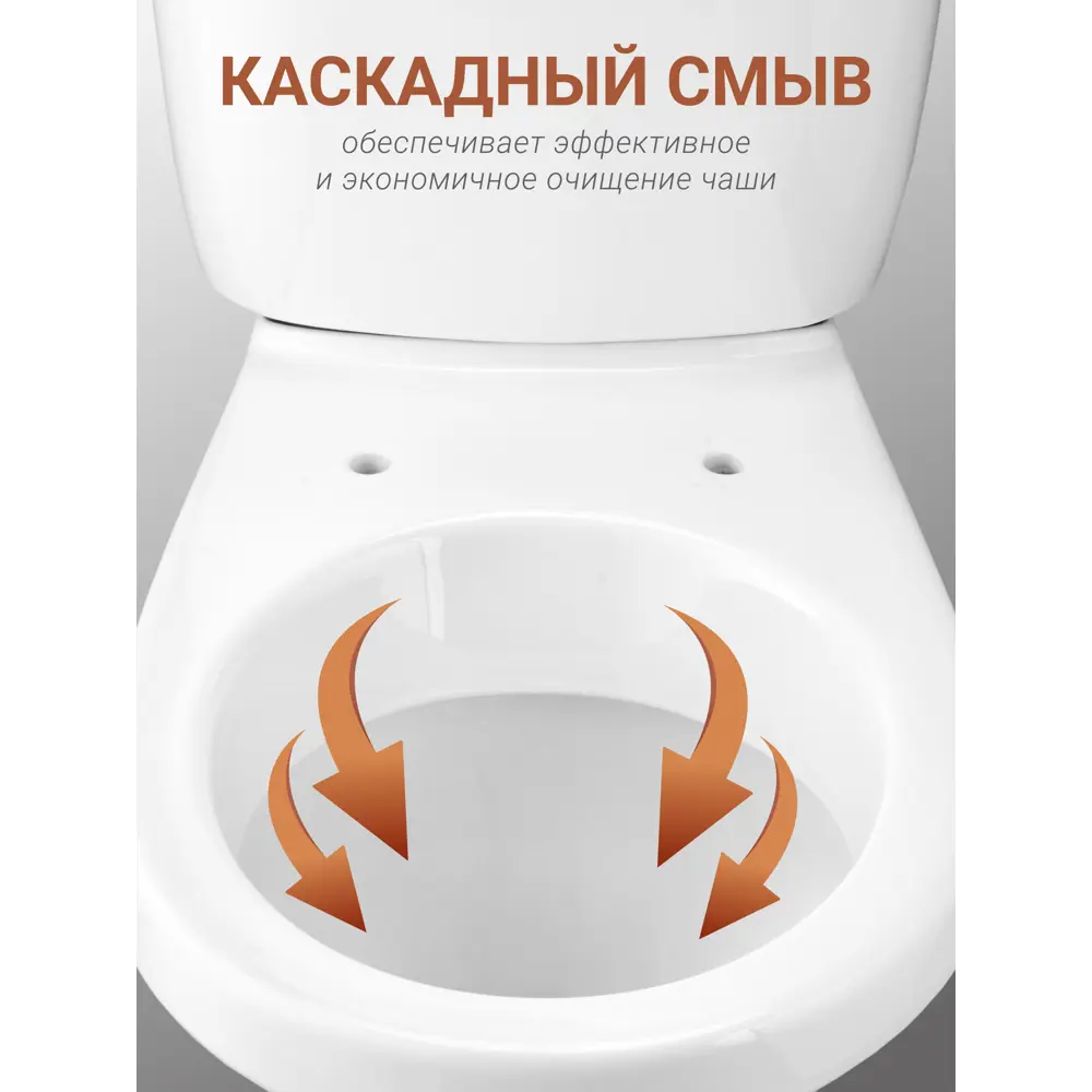 Фото 4 Унитаз-компакт Santek Паллада двойной смыв, сиденье полипропилен цвет белый Фото 4 Унитаз-компакт Santek Паллада двойной смыв, сиденье полипропилен цвет белый