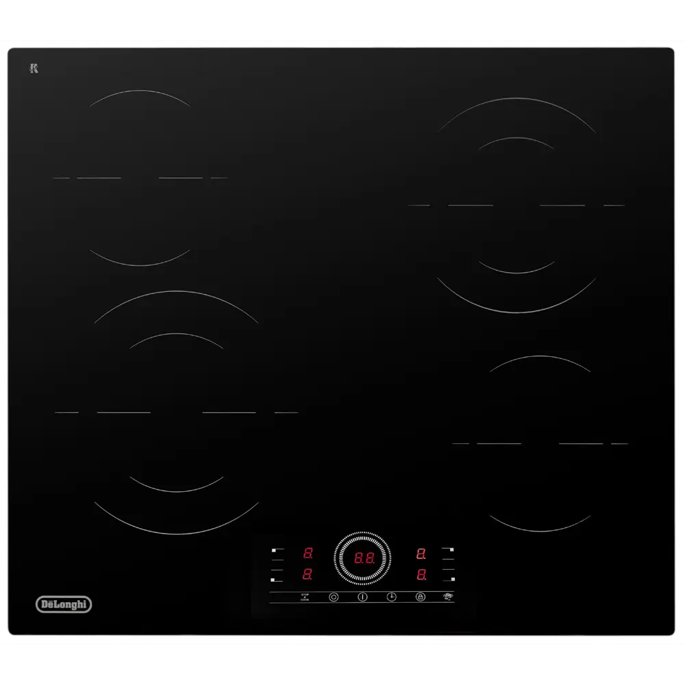 Фото Электрическая варочная панель Delonghi VITTORIO 2E1F CR 59 см 4 конфорки цвет черный Фото Электрическая варочная панель Delonghi VITTORIO 2E1F CR 59 см 4 конфорки цвет черный
