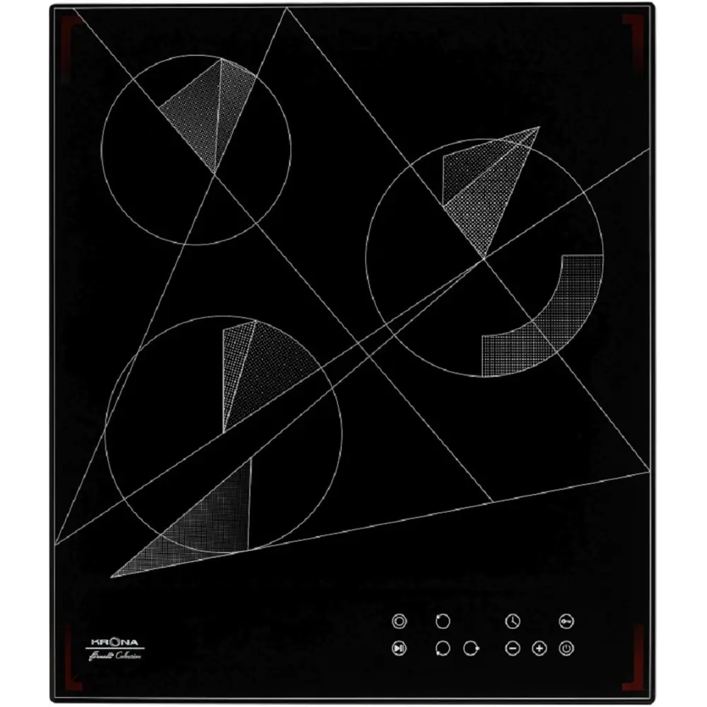 Фото 3 Электрическая варочная панель Krona Fidato 45 51 см 3 конфорки цвет черный Фото 3 Электрическая варочная панель Krona Fidato 45 51 см 3 конфорки цвет черный