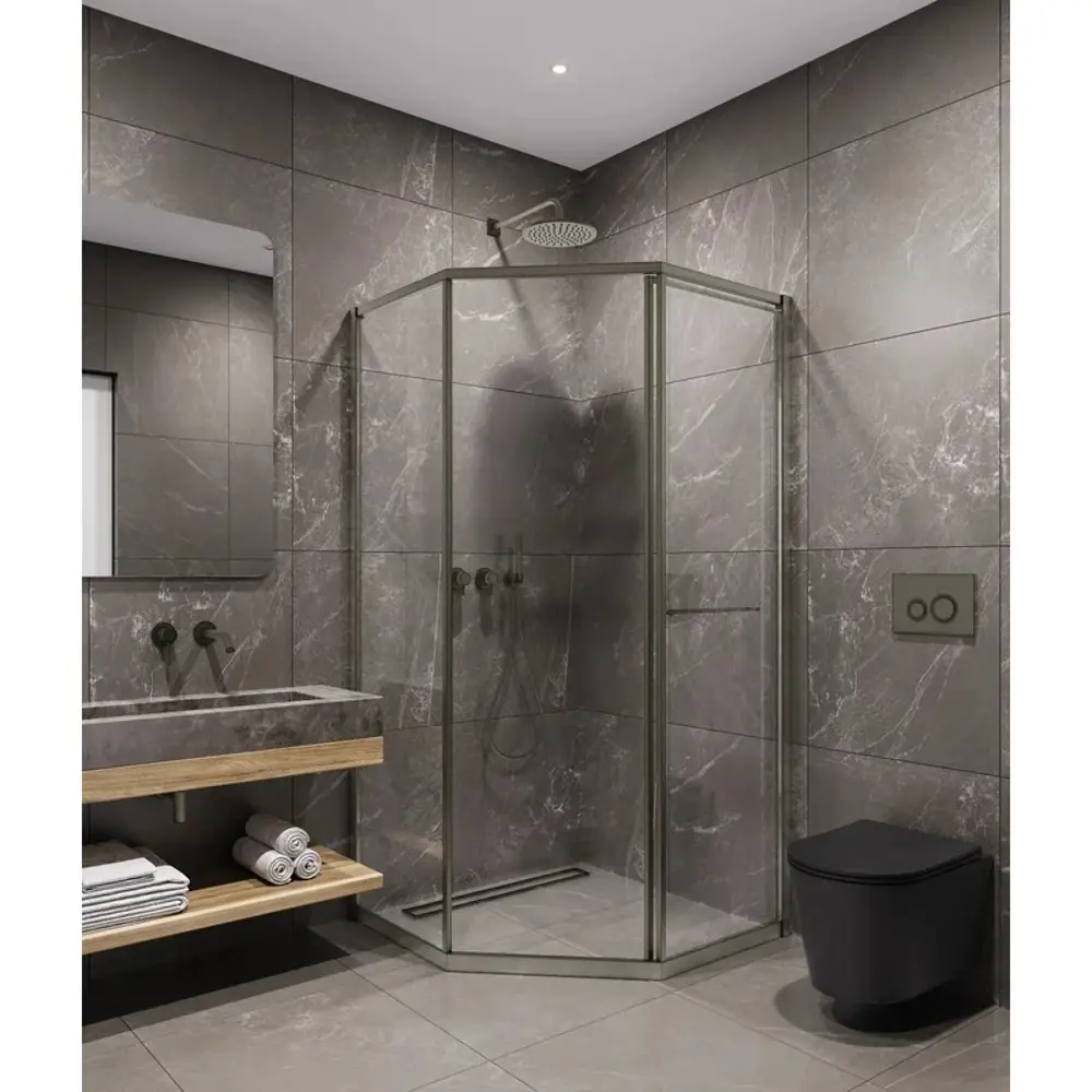 Фото 2 Душевой уголок Timo TTSS-100/13C-8R 100x100 см, профиль никель, стекло прозрачное Фото 2 Душевой уголок Timo TTSS-100/13C-8R 100x100 см, профиль никель, стекло прозрачное