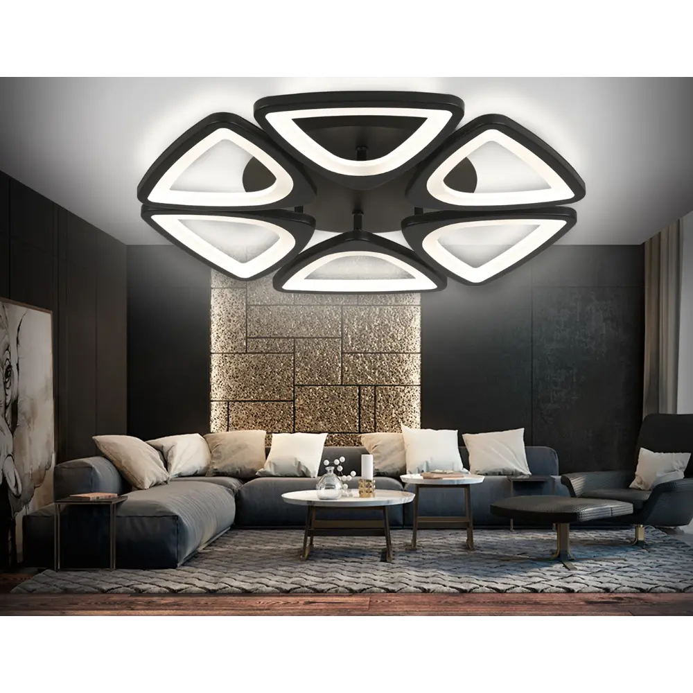 Фото 4 Люстра потолочная светодиодная Ambrella light Fa4495 с пультом управления 14 м² регулируемый белый свет цвет черный Фото 4 Люстра потолочная светодиодная Ambrella light Fa4495 с пультом управления 14 м² регулируемый белый свет цвет черный