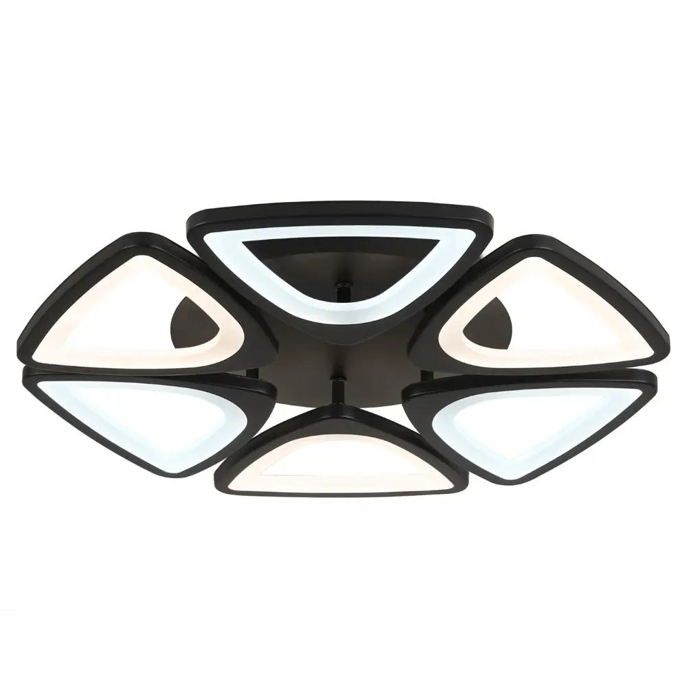 Фото Люстра потолочная светодиодная Ambrella light Fa4495 с пультом управления 14 м² регулируемый белый свет цвет черный Фото Люстра потолочная светодиодная Ambrella light Fa4495 с пультом управления 14 м² регулируемый белый свет цвет черный