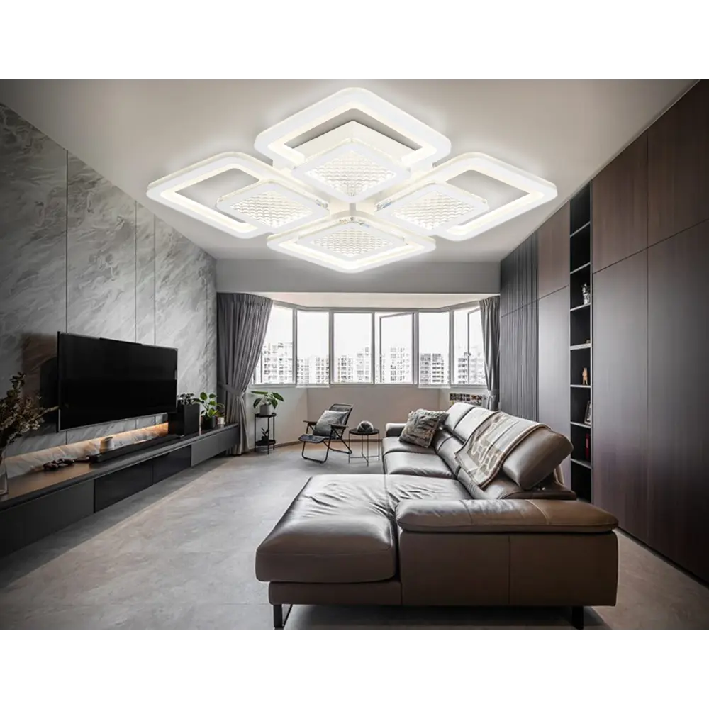Фото 9 Люстра потолочная светодиодная Ambrella light Fa4283 с пультом управления 14 м² регулируемый белый свет цвет белый Фото 9 Люстра потолочная светодиодная Ambrella light Fa4283 с пультом управления 14 м² регулируемый белый свет цвет белый