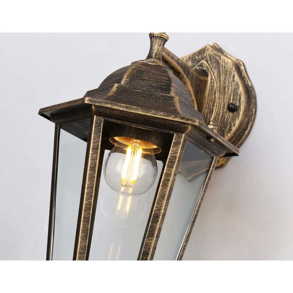 Фото 10 Светильник настенный уличный Ambrella light St2019 40 Вт IP54 цвет черный золото прозрачный Фото 10 Светильник настенный уличный Ambrella light St2019 40 Вт IP54 цвет черный золото прозрачный