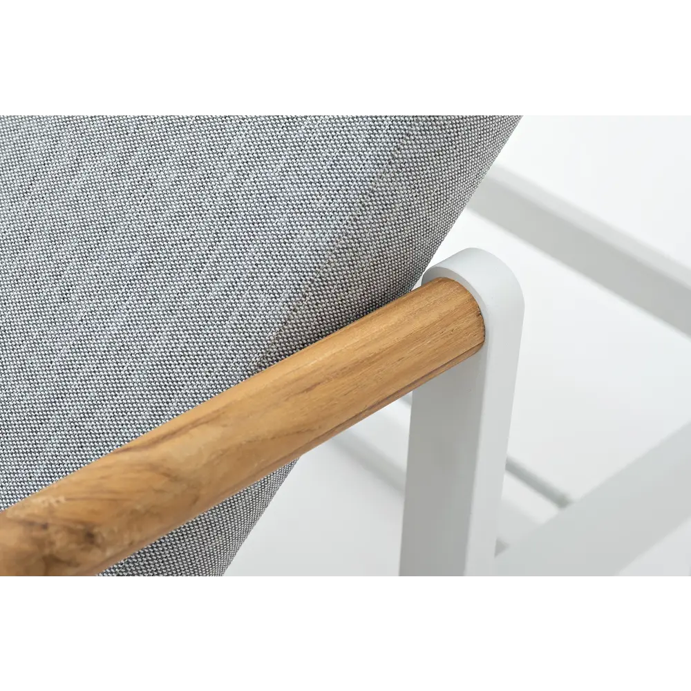 Фото 6 Шезлонг с подушкой Joygarden из алюминия MAYA белый Фото 6 Шезлонг с подушкой Joygarden из алюминия MAYA белый