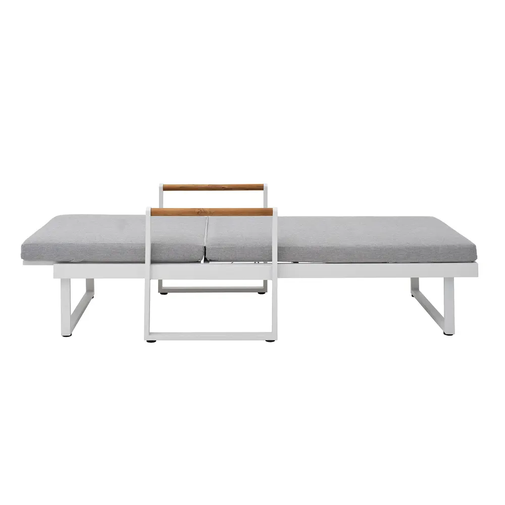 Фото 3 Шезлонг с подушкой Joygarden из алюминия MAYA белый Фото 3 Шезлонг с подушкой Joygarden из алюминия MAYA белый