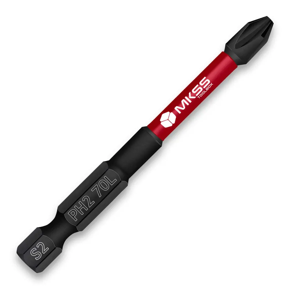 Фото Бита крестовая торсионная магнитная ударная Mkss Toolbox MK3042 PH1x70 мм, 10 шт Фото Бита крестовая торсионная магнитная ударная Mkss Toolbox MK3042 PH1x70 мм, 10 шт