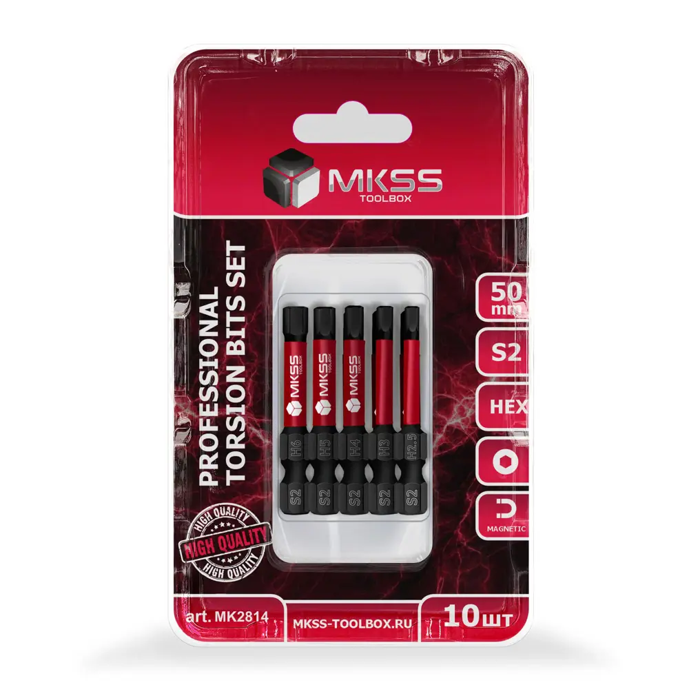 Фото Набор бит торсионных ударных магнитных Mkss Toolbox MK2814, 10 шт Фото Набор бит торсионных ударных магнитных Mkss Toolbox MK2814, 10 шт