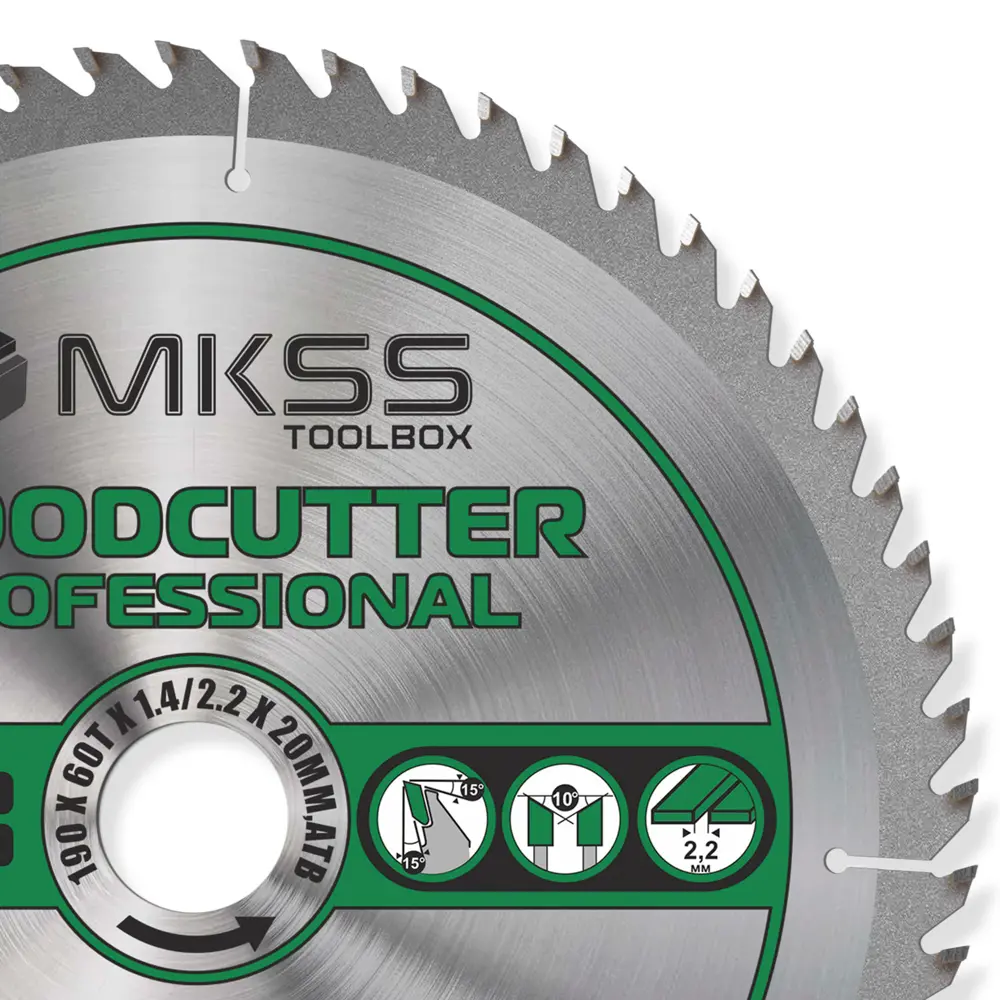 Фото 2 Диск пильный по дереву Mkss Toolbox Woodcutter Professional SS3019 60Т 190x20x1.4 мм Фото 2 Диск пильный по дереву Mkss Toolbox Woodcutter Professional SS3019 60Т 190x20x1.4 мм