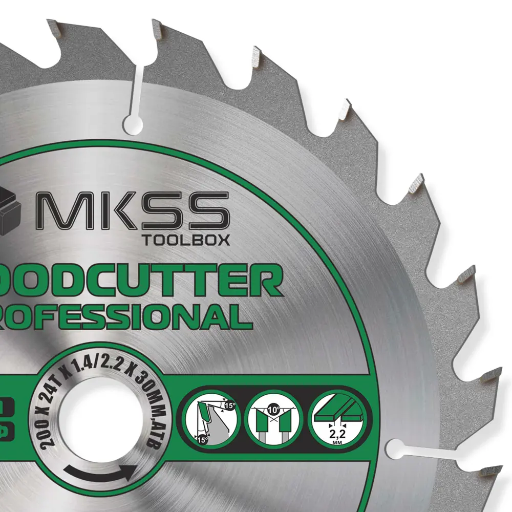 Фото 2 Диск пильный по дереву Mkss Toolbox Woodcutter Professional SS3020 24Т 200x30x1.4 мм Фото 2 Диск пильный по дереву Mkss Toolbox Woodcutter Professional SS3020 24Т 200x30x1.4 мм