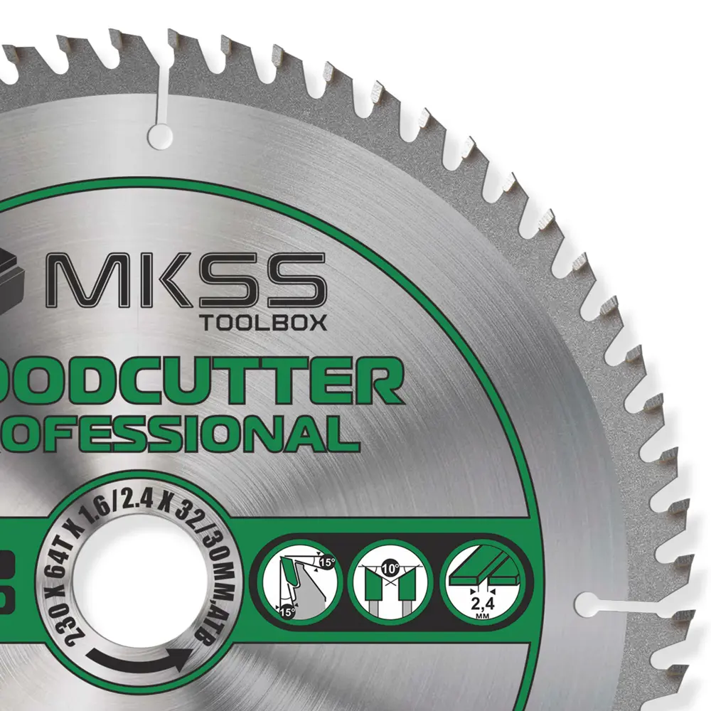 Фото 2 Диск пильный по дереву Mkss Toolbox Woodcutter Professional SS3023 64Т 230x32x1.6 мм Фото 2 Диск пильный по дереву Mkss Toolbox Woodcutter Professional SS3023 64Т 230x32x1.6 мм