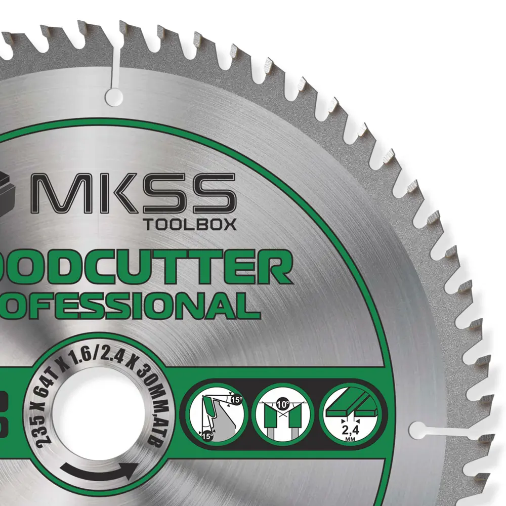 Фото 2 Диск пильный по дереву Mkss Toolbox Woodcutter Professional SS3023 64Т 235x30x1.6 мм Фото 2 Диск пильный по дереву Mkss Toolbox Woodcutter Professional SS3023 64Т 235x30x1.6 мм