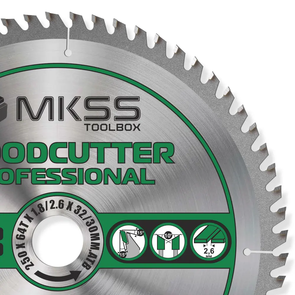 Фото 2 Диск пильный по дереву Mkss Toolbox Woodcutter Professional SS3025 64Т 250x32x1.8 мм Фото 2 Диск пильный по дереву Mkss Toolbox Woodcutter Professional SS3025 64Т 250x32x1.8 мм