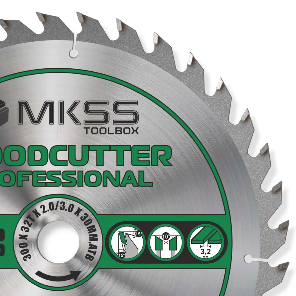 Фото 2 Диск пильный по дереву Mkss Toolbox Woodcutter Professional SS3030 32Т 300x30x2 мм Фото 2 Диск пильный по дереву Mkss Toolbox Woodcutter Professional SS3030 32Т 300x30x2 мм