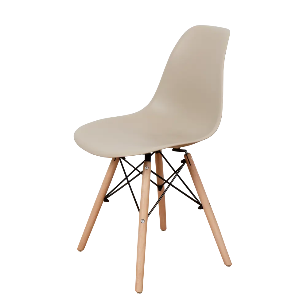 Фото 3 Комплект кухонных стульев 2 шт Derstuhl Wood 45x82x45 см полипропилен цвет темно-бежевый Фото 3 Комплект кухонных стульев 2 шт Derstuhl Wood 45x82x45 см полипропилен цвет темно-бежевый