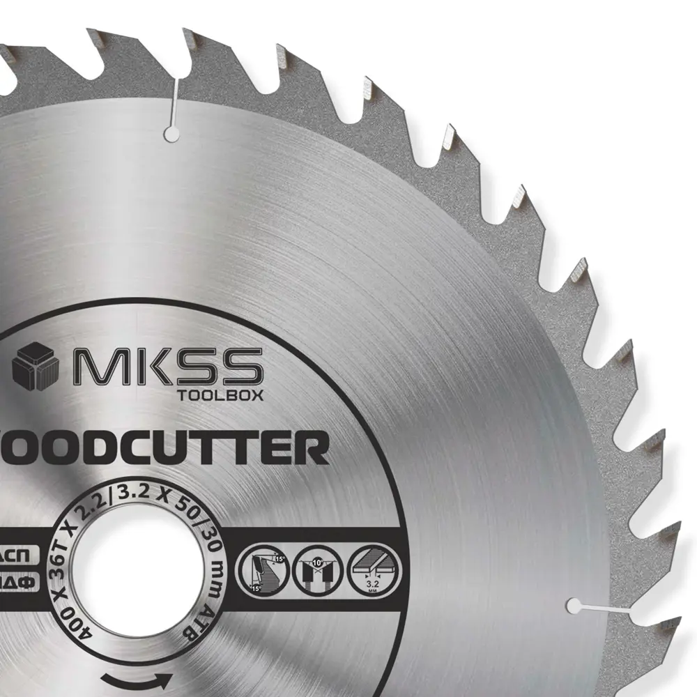 Фото 2 Диск пильный по дереву Mkss Toolbox Woodcutter WC4000 36Т 400x50x2.2 мм Фото 2 Диск пильный по дереву Mkss Toolbox Woodcutter WC4000 36Т 400x50x2.2 мм