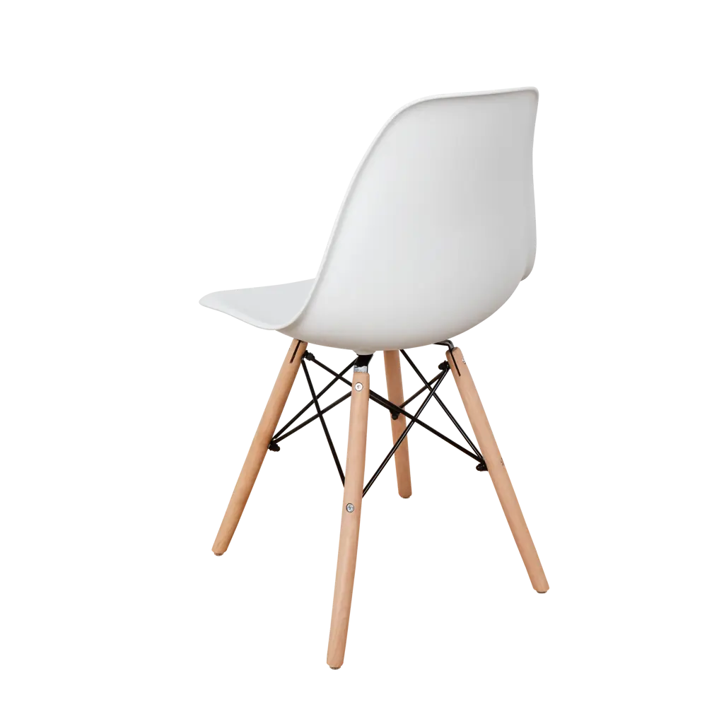 Фото 6 Комплект кухонных стульев 4 шт Derstuhl Wood 45x82x45 см полипропилен цвет белый Фото 6 Комплект кухонных стульев 4 шт Derstuhl Wood 45x82x45 см полипропилен цвет белый