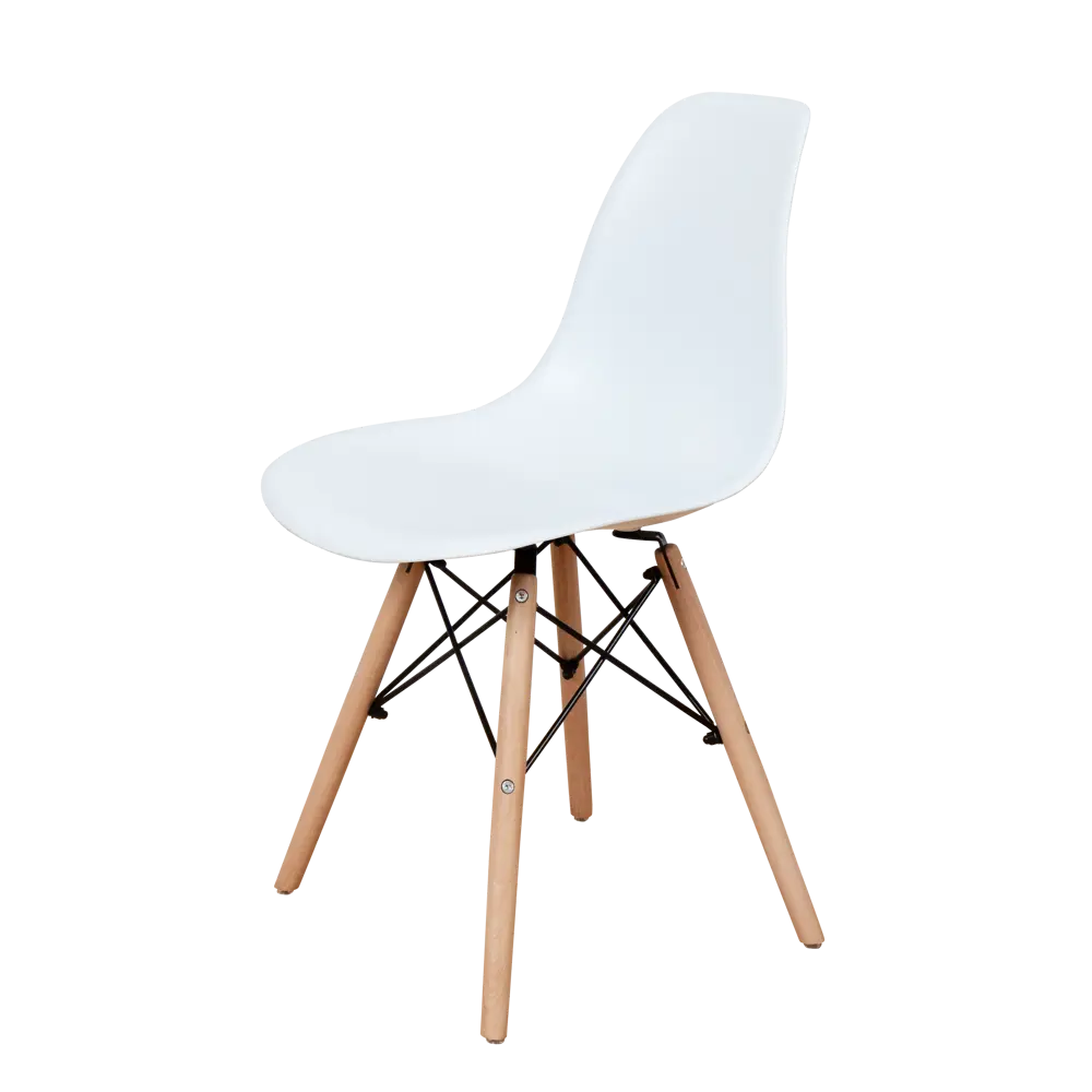 Фото 3 Комплект кухонных стульев 4 шт Derstuhl Wood 45x82x45 см полипропилен цвет белый Фото 3 Комплект кухонных стульев 4 шт Derstuhl Wood 45x82x45 см полипропилен цвет белый