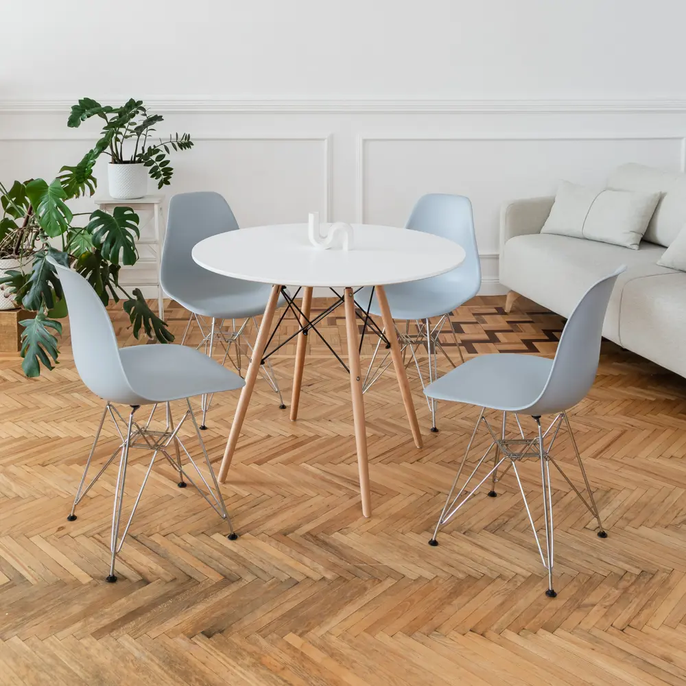 Фото 2 Комплект кухонных стульев 2 шт Derstuhl Chrom 45x82x45 см полипропилен цвет светло-серый Фото 2 Комплект кухонных стульев 2 шт Derstuhl Chrom 45x82x45 см полипропилен цвет светло-серый