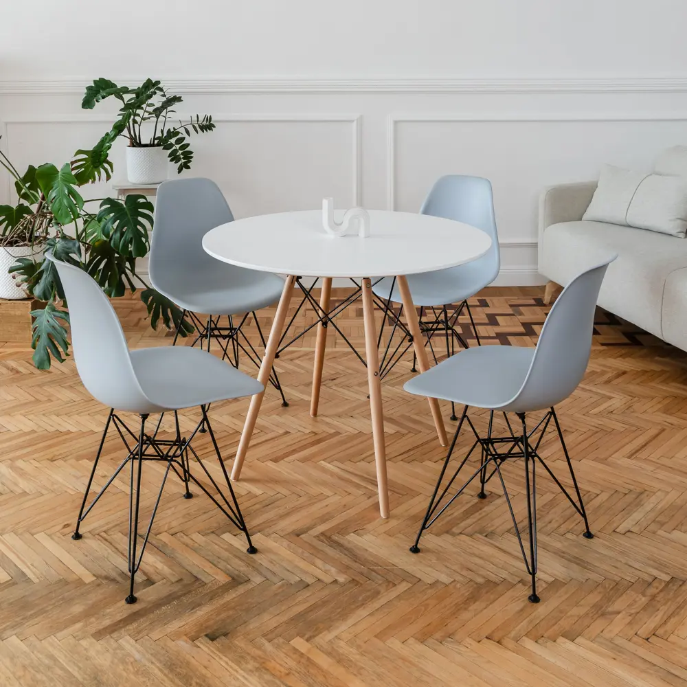 Фото 2 Комплект кухонных стульев 4 шт Derstuhl Black 45x82x45 см полипропилен цвет светло-серый Фото 2 Комплект кухонных стульев 4 шт Derstuhl Black 45x82x45 см полипропилен цвет светло-серый
