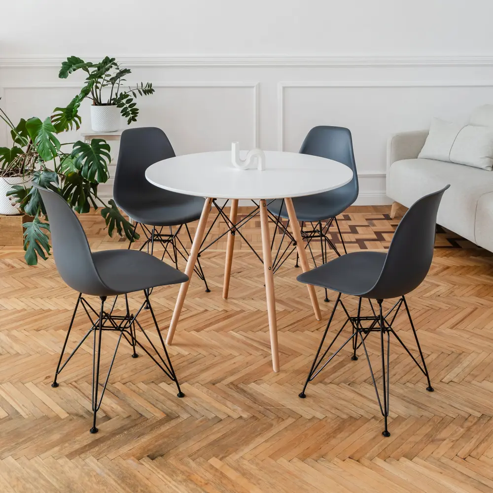 Фото 2 Комплект кухонных стульев 2 шт Derstuhl Black 45x82x45 см полипропилен цвет темно-серый Фото 2 Комплект кухонных стульев 2 шт Derstuhl Black 45x82x45 см полипропилен цвет темно-серый