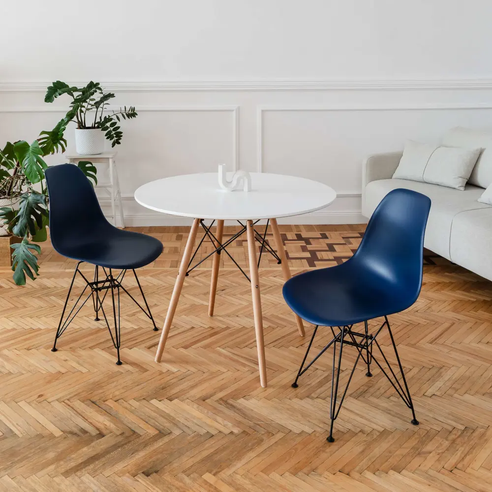 Фото 2 Комплект кухонных стульев 4 шт Derstuhl Black 45x82x45 см полипропилен цвет темно-синий Фото 2 Комплект кухонных стульев 4 шт Derstuhl Black 45x82x45 см полипропилен цвет темно-синий