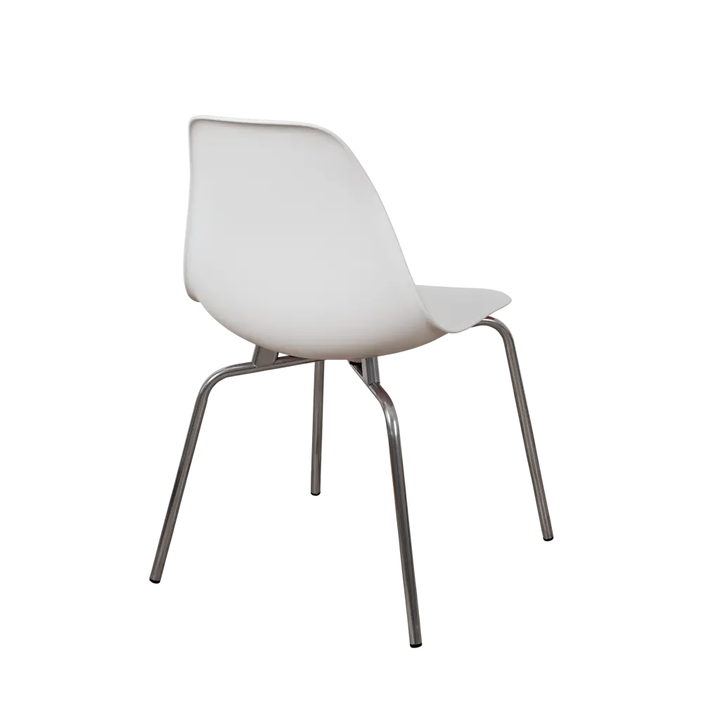 Фото 6 Стул кухонный Derstuhl Elegant chrom комплект 2 шт 45x82x46 см полипропилен цвет белый Фото 6 Стул кухонный Derstuhl Elegant chrom комплект 2 шт 45x82x46 см полипропилен цвет белый