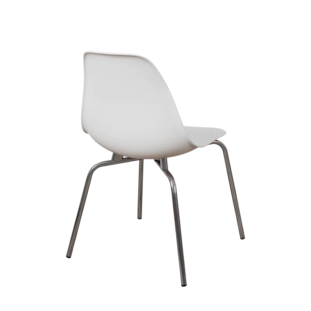 Фото 6 Стул кухонный Derstuhl Elegant chrom комплект 4 шт 45x82x46 см полипропилен цвет белый Фото 6 Стул кухонный Derstuhl Elegant chrom комплект 4 шт 45x82x46 см полипропилен цвет белый